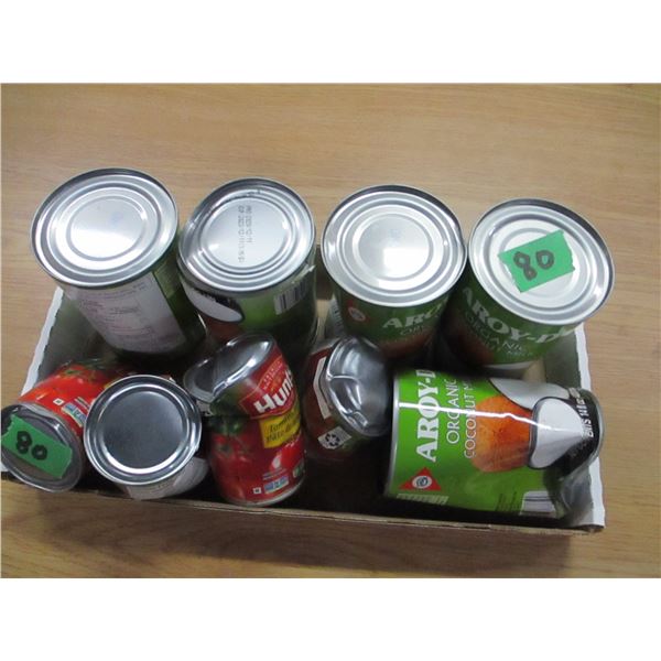 FREIGHT DAMAGE (AS IS):  FLAT C/W 5 CANS COCONUT MILK 