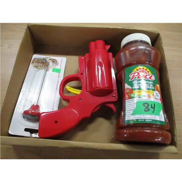 FREIGHT DAMAGE (AS IS):  FLAT C/W SALSA, TOYS, THERMOMETER, ETC