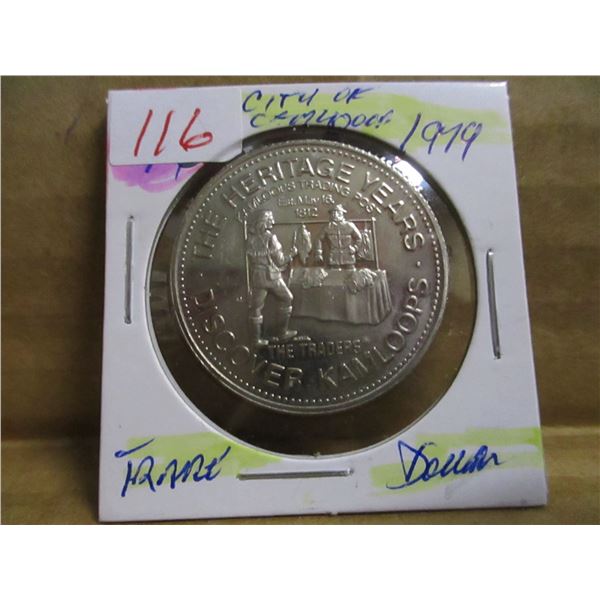 1978 PROOF CAMLOOPS HERITAGE DAYS TRADE DOLLAR