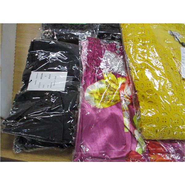 NEW:  TRAY C/W GIRLS CLOTHING (SHIRTS, DRESSERS, ETC) (SIZE 5 - 6)