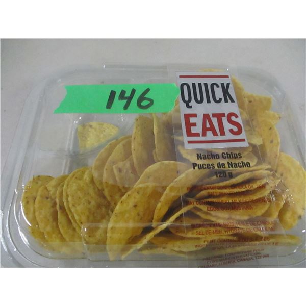 SHELF PULLS (AS IS):  TRAY C/W NACHO CHIPS