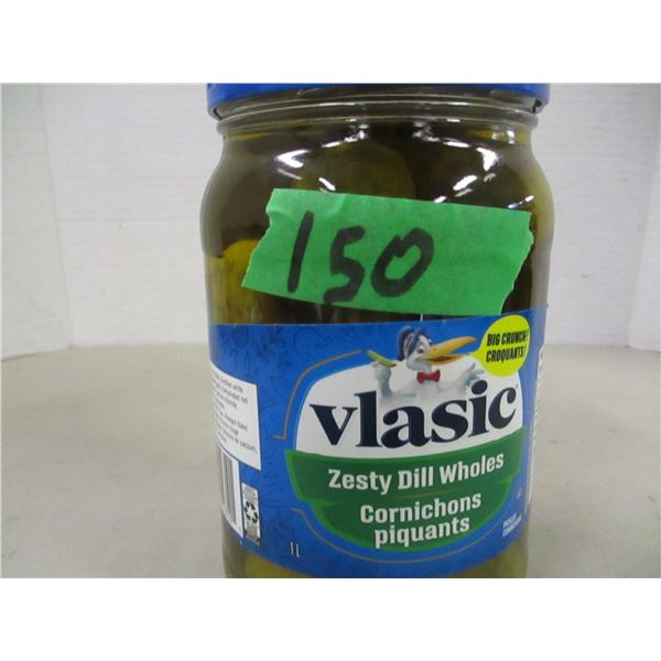 SHELF PULLS (AS IS):  VLASIC ZESTY WHOLE DILL PICKLES (1L) - JAR
