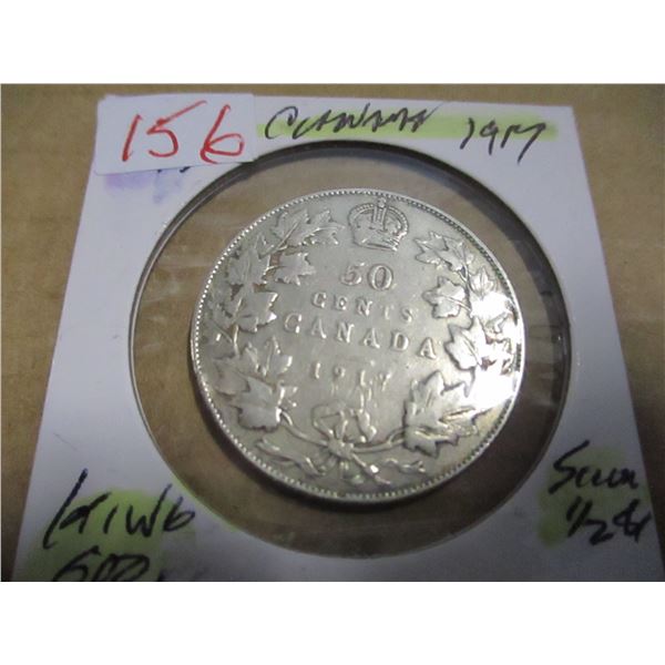 1917 KING GEORGE SILVER HALF DOLLAR