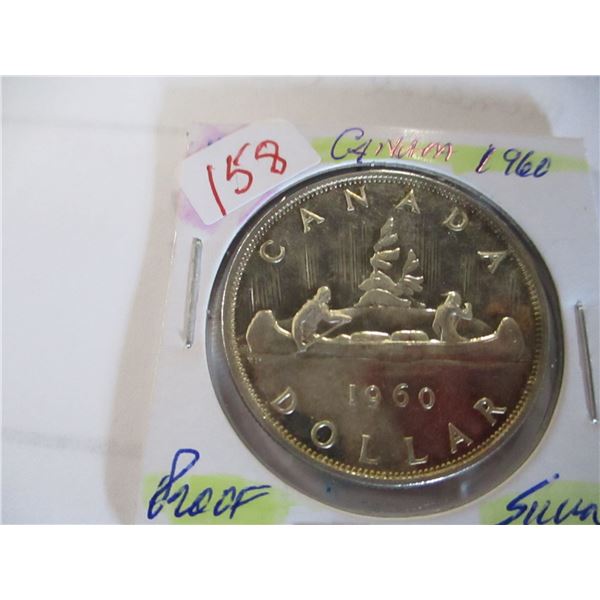 1960 PROOF CAMEO CANADA SILVER DOLLAR