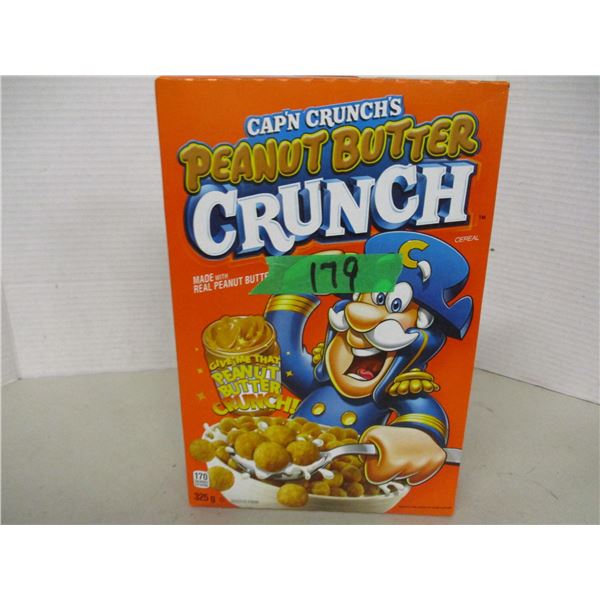 SHELF PULLS (AS IS):  CAPTAIN CRUNCH PEANUT BUTTER CEREAL (325G) - BOX