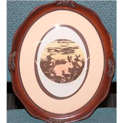 Oval Framed Signed and Numbered Print 12 x 10