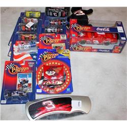 Box of Dale Earnhardt Collectibles