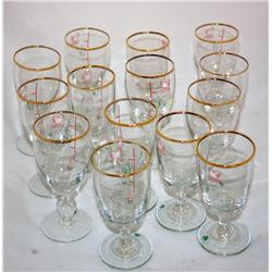14 Gold Trimmed Irish Coffee Glasses