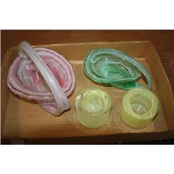 Lot Of Colorful Glass Art Deco