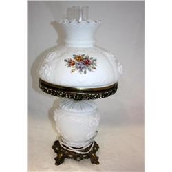 Milk Glass GWTW Style Lamp