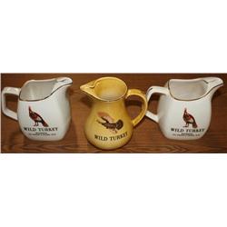 3 Wild Turkey Pitchers