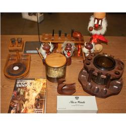 Box of Misc. Pipes and Holders