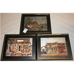 3 --- 10 x 8 Framed Art Pictures