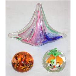 3 Art Glass Collectibles