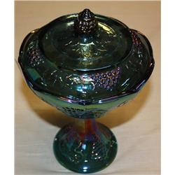 10 Tall carnival Glass Candy Dish"