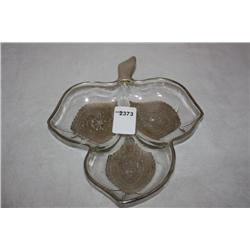 George Briard Brazed Sterling Leaf Sectional Dish