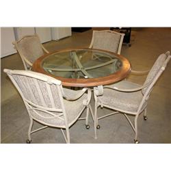 Glass Top Table and 4 Chairs