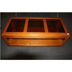 Wood Glass Top Coffee Table