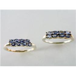 (2) Silver Rings Natural Stones Tanzanite Being Sold Times The Money Total Retail $900     AAA Round