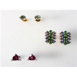 (3) 14kt Gold Tourmaline Topaz Tanzanite Being Sold Times The Money Total Retail $1,405     3 Row Ta