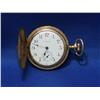 Image 1 : Elgin Engraved Gold Filled Case Pocket Watch Fancy Porcelain Face c. 1890 Runs