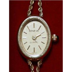 Geneve 14k Custom Made Rope Band Swiss Watch 7.4 grams