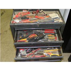 Metal Tool Box with Tools