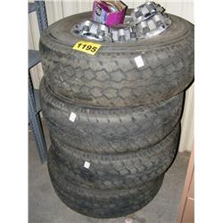 Lot of 4 Truck Tires & Rims