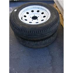Lot of 2 5 Lug Trailer Tires