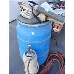 Blower - Blue 55 gal Barrel - Spray Can - Hose
