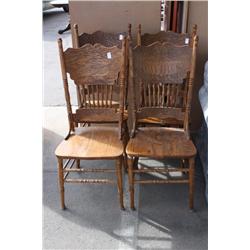 4 Old Fashion Chairs