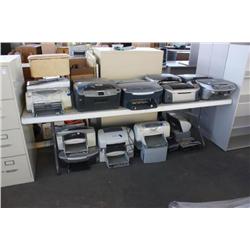 Table Lot of Printers, Copy Machines & Scanners