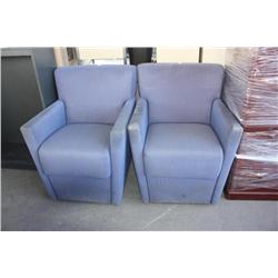 2 Blue Sofa Chairs