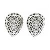 Image 5 : 18K Gold 6.5 ctw Fancy Champagne Diamond Large Domed Tear Drop Earring w/ Enhanc