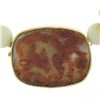 Image 7 : Vintage 14k Gold Gia Jade Bead Necklace w/ Matching Dangle Clip On Earrings Set