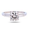 Image 1 : 1.50 ctw K COLOR SI3 CLARITY CENTER Diamond Platinum Ring (1.78 ctw Diamonds)