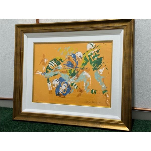 Orange Football by LeRoy Neiman (1921-2012)