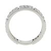 Image 7 : 14k White Gold 0.87 ctw Pave Set Diamond Open Rectangular Near Eternity Band Rin
