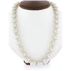 Image 1 : 20" GIA Cultured Pearl Strand Necklace w/ 14k Gold Diamond & Mabe Pearl Clasp