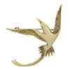 Image 1 : Vintage 14K Gold Detailed Textured Polished Flying Bird Pin Brooch Pendant