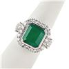 Image 3 : 8.77 ctw Emerald and 1.91 ctw Diamond Platinum Ring (GIA CERTIFIED)