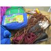 Image 2 : BOX C/W ASSORTED TOYS, ROPES, YARD GAMES, ETC