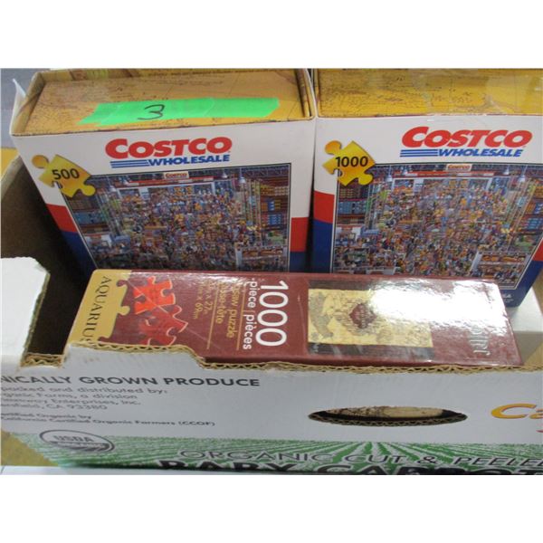 BOX C/W ASSORTED PUZZLES