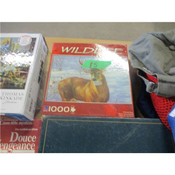 BOX C/W PUZZLES & CAPS