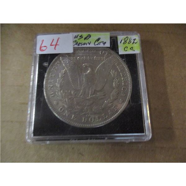 1882 CARSON CITY USA SILVER DOLLAR (NOT TESTED - AS IS - SILVER CONTENT NOT VERIFIED)