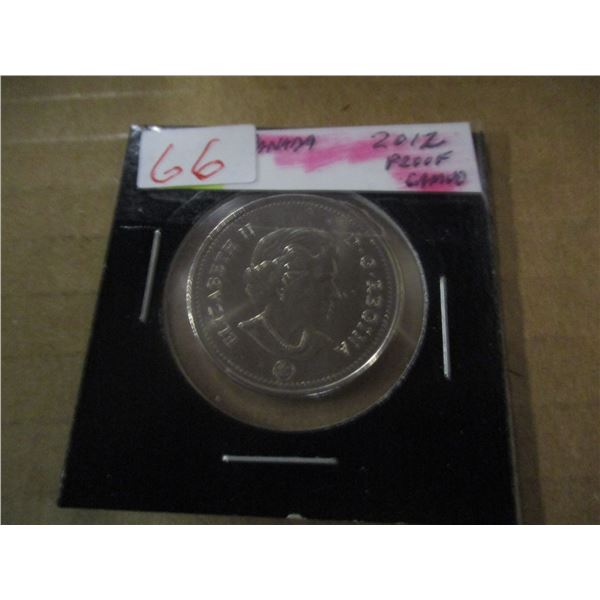 2012 PROOF CAMEO CANADA HALF DOLLAR