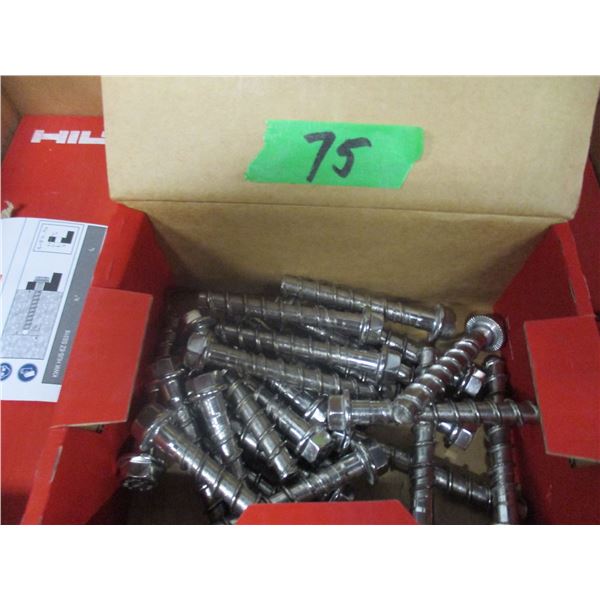 NEW:  BOX C/W HILTI KHEZ 3/8 X 3" FASTENERS