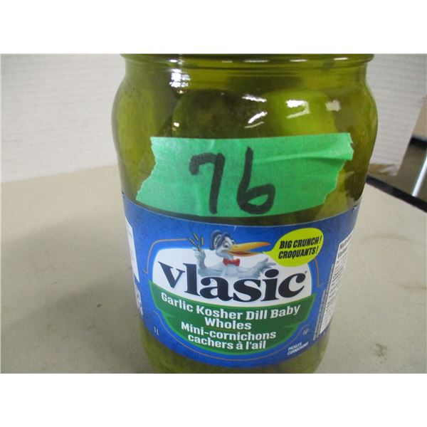 SHELF PULLS (AS IS):  VLASIC GARLIC KOSHER BABY WHOLE DILL PICKLES (1L) - JAR