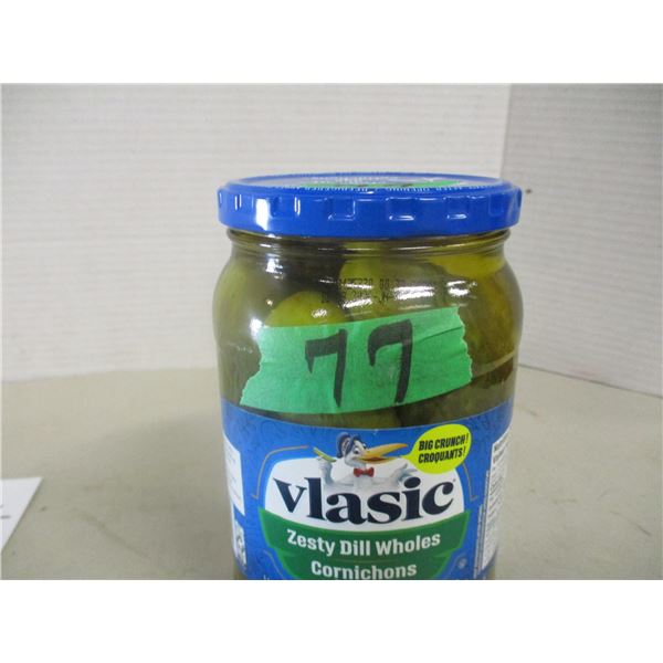 SHELF PULLS (AS IS):  VLASIC ZESTY WHOLE DILL PICKLES (1L) - JAR