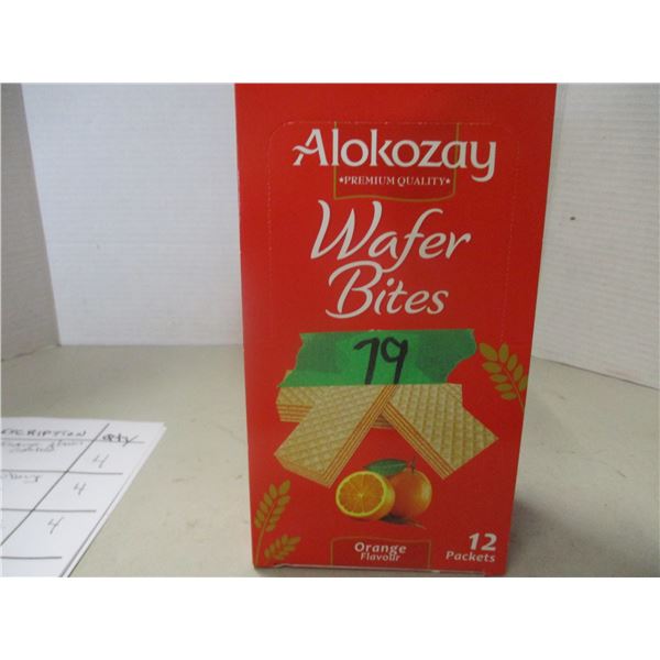SHELF PULLS (AS IS):  ORANGE FLAVOR WAFER COOKIES (12 PACKS) - BOX